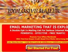 Tablet Screenshot of explosivemailer.com